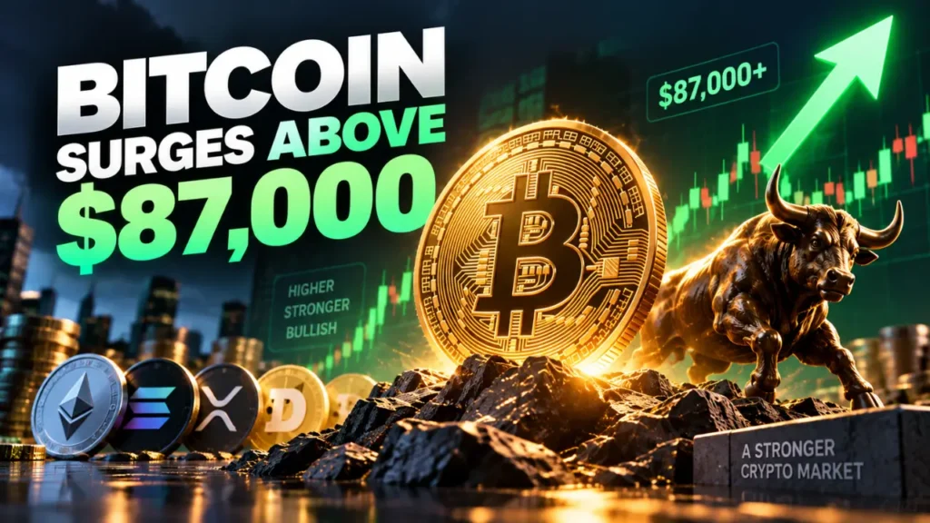 Bitcoin Surges Above $87k